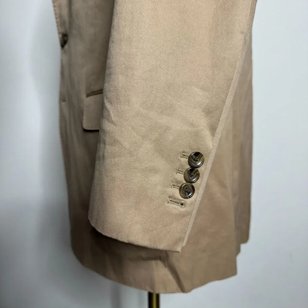 Indochino 40R Blazer‎ Sport Coat Mens Solid Brown Cotton